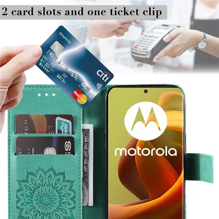 KT Imprinting Flower Series-1 For Motorola Moto G85 5G / S50 Neo 5G Case Wallet Leather Stand Phone Cover