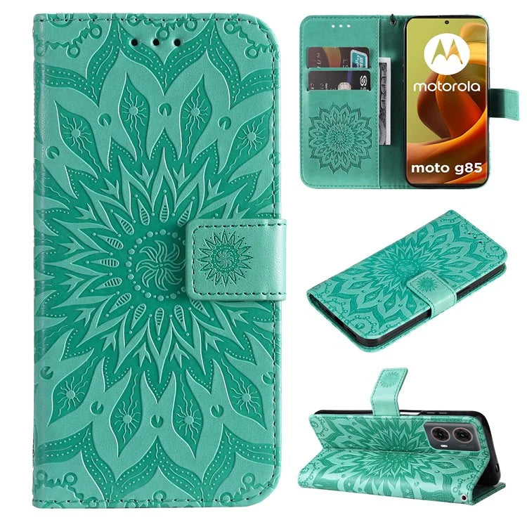 KT Imprinting Flower Series-1 For Motorola Moto G85 5G / S50 Neo 5G Case Wallet Leather Stand Phone Cover