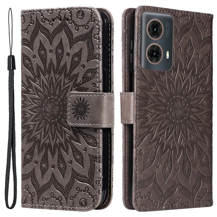 KT Imprinting Flower Series-1 For Motorola Moto G85 5G / S50 Neo 5G Case Wallet Leather Stand Phone Cover