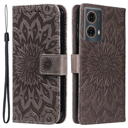 KT Imprinting Flower Series-1 For Motorola Moto G85 5G / S50 Neo 5G Case Wallet Leather Stand Phone Cover
