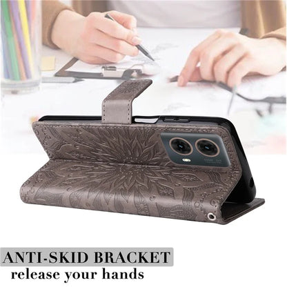 KT Imprinting Flower Series-1 For Motorola Moto G85 5G / S50 Neo 5G Case Wallet Leather Stand Phone Cover