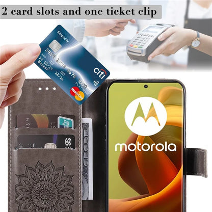 KT Imprinting Flower Series-1 For Motorola Moto G85 5G / S50 Neo 5G Case Wallet Leather Stand Phone Cover