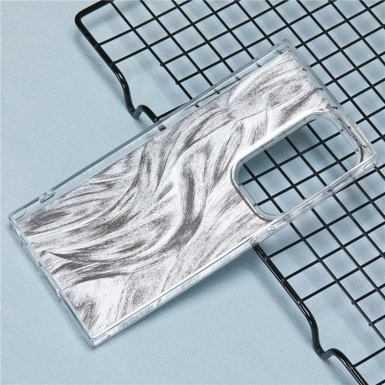 YX Series For Samsung Galaxy S23 Ultra Case IMD Pattern Soft TPU Back Cover