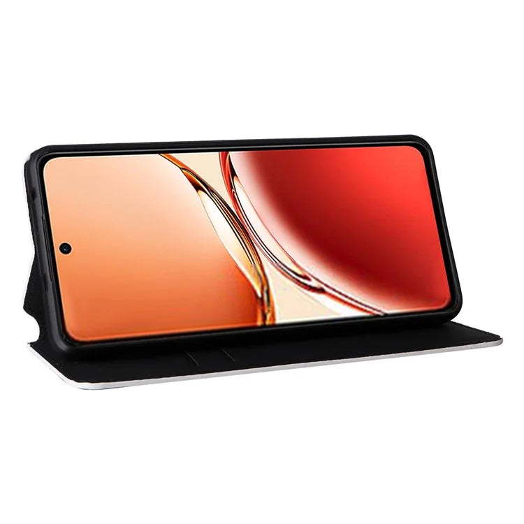 For Oppo Reno12 F 5G / Oppo F27 5G Case Leather Wallet Phone Cover Rhombus Imprinted