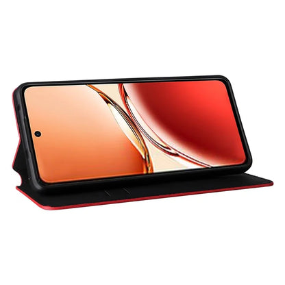For Oppo Reno12 F 5G / Oppo F27 5G Case Leather Wallet Phone Cover Rhombus Imprinted