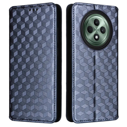 For Oppo Reno12 F 5G / Oppo F27 5G Case Leather Wallet Phone Cover Rhombus Imprinted