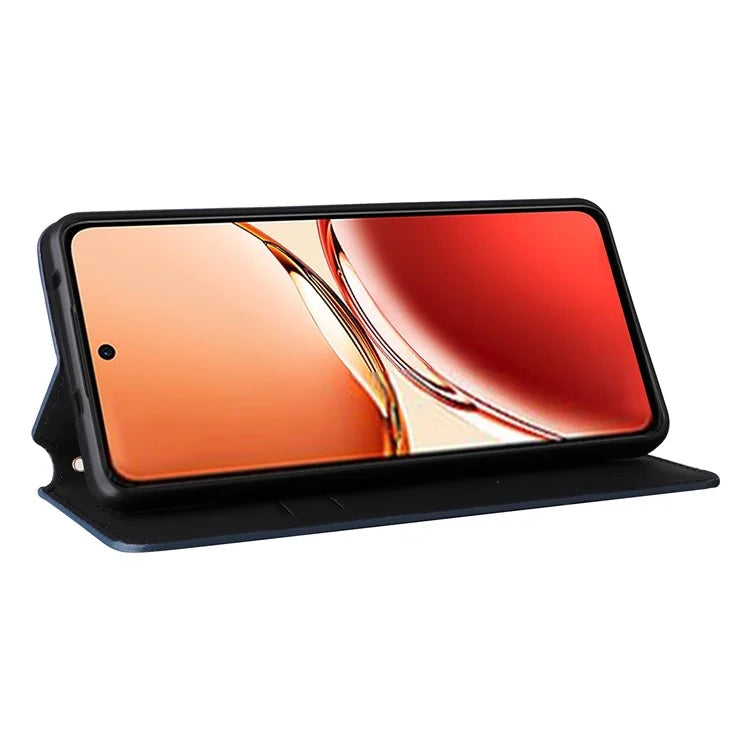 For Oppo Reno12 F 5G / Oppo F27 5G Case Leather Wallet Phone Cover Rhombus Imprinted