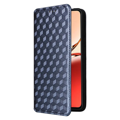 For Oppo Reno12 F 5G / Oppo F27 5G Case Leather Wallet Phone Cover Rhombus Imprinted