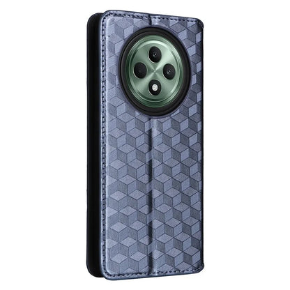 For Oppo Reno12 F 5G / Oppo F27 5G Case Leather Wallet Phone Cover Rhombus Imprinted