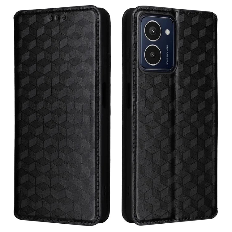 For HMD Pulse  /  Pulse Pro  /  Pulse+ Case Leather Wallet Phone Cover Rhombus Imprinted