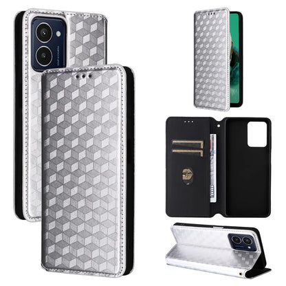 For HMD Pulse  /  Pulse Pro  /  Pulse+ Case Leather Wallet Phone Cover Rhombus Imprinted