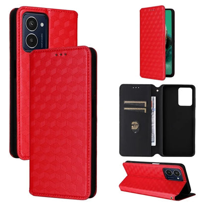 For HMD Pulse  /  Pulse Pro  /  Pulse+ Case Leather Wallet Phone Cover Rhombus Imprinted
