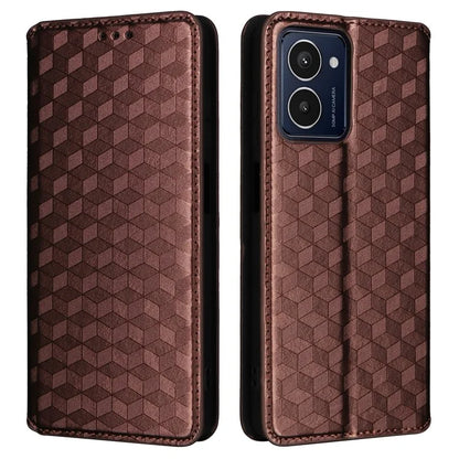 For HMD Pulse  /  Pulse Pro  /  Pulse+ Case Leather Wallet Phone Cover Rhombus Imprinted