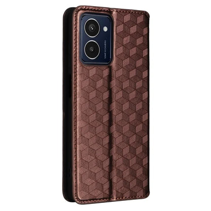 For HMD Pulse  /  Pulse Pro  /  Pulse+ Case Leather Wallet Phone Cover Rhombus Imprinted