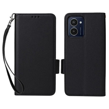 For HMD Pulse  /  Pulse Pro  /  Pulse+ Case with Hand Strap Litchi Texture Leather Phone Cover