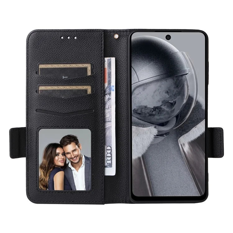 For HMD Pulse  /  Pulse Pro  /  Pulse+ Case with Hand Strap Litchi Texture Leather Phone Cover