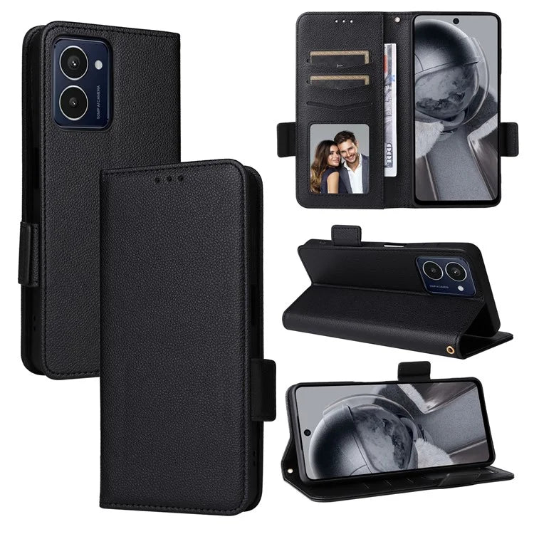 For HMD Pulse  /  Pulse Pro  /  Pulse+ Case with Hand Strap Litchi Texture Leather Phone Cover