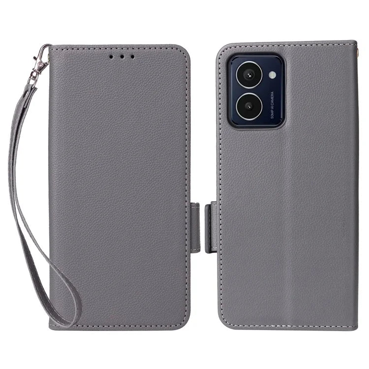 For HMD Pulse  /  Pulse Pro  /  Pulse+ Case with Hand Strap Litchi Texture Leather Phone Cover