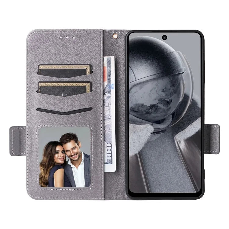 For HMD Pulse  /  Pulse Pro  /  Pulse+ Case with Hand Strap Litchi Texture Leather Phone Cover