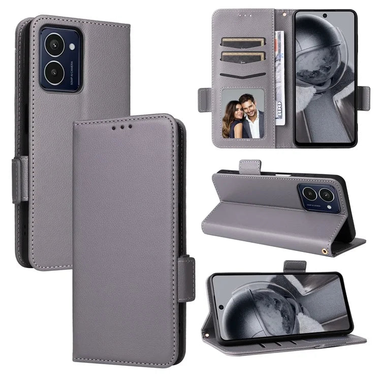 For HMD Pulse  /  Pulse Pro  /  Pulse+ Case with Hand Strap Litchi Texture Leather Phone Cover