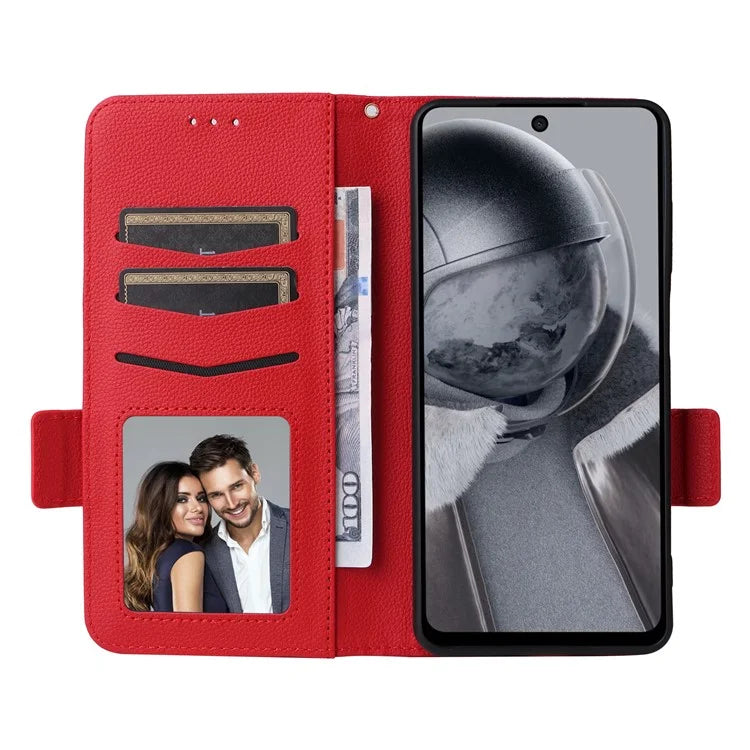 For HMD Pulse  /  Pulse Pro  /  Pulse+ Case with Hand Strap Litchi Texture Leather Phone Cover