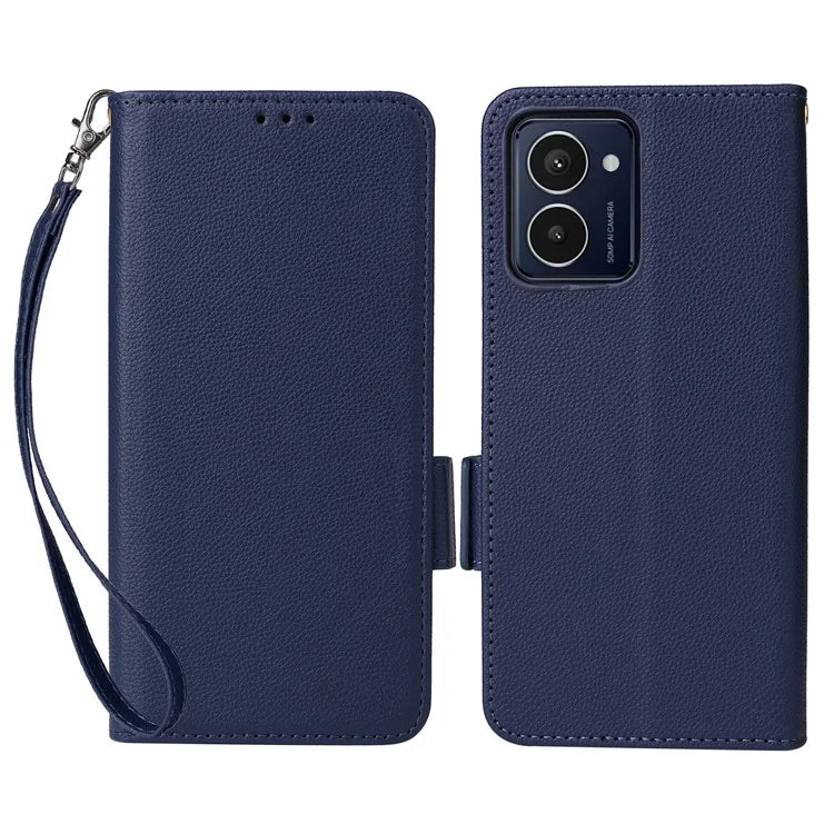 For HMD Pulse  /  Pulse Pro  /  Pulse+ Case with Hand Strap Litchi Texture Leather Phone Cover