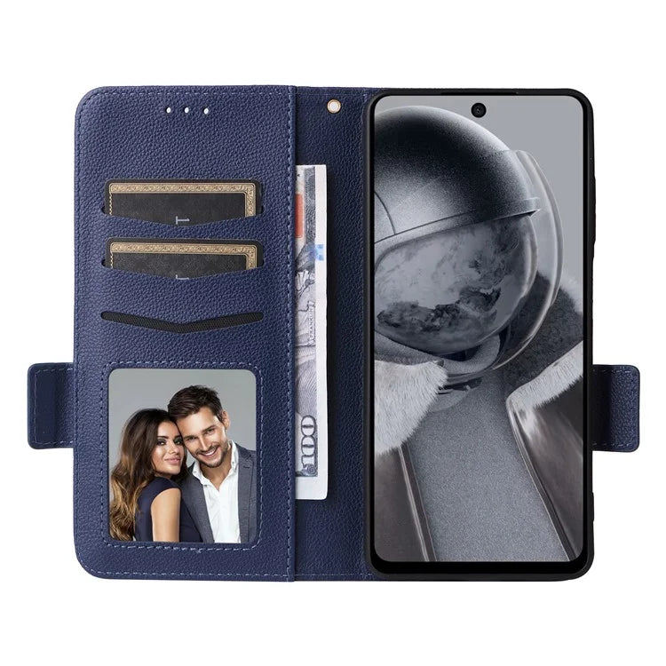For HMD Pulse  /  Pulse Pro  /  Pulse+ Case with Hand Strap Litchi Texture Leather Phone Cover