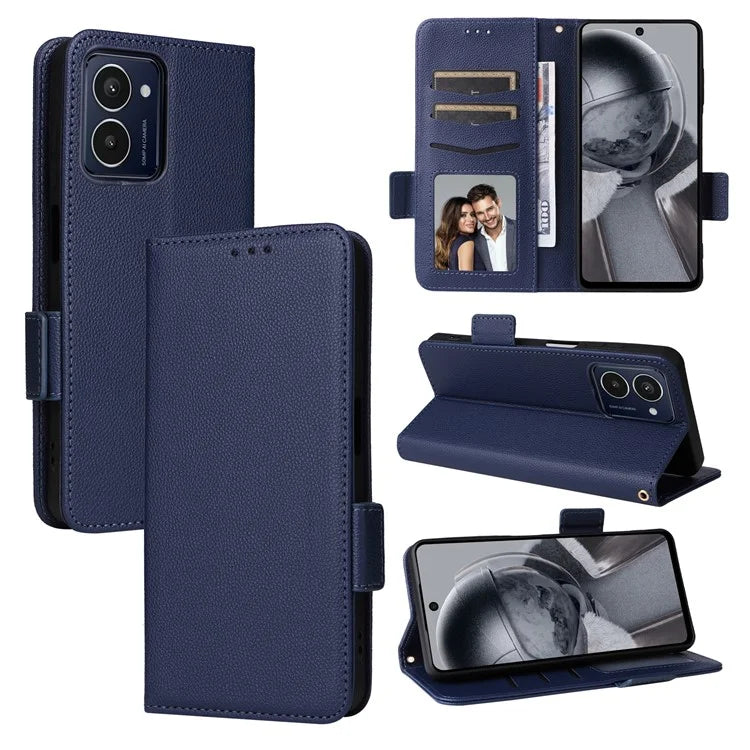 For HMD Pulse  /  Pulse Pro  /  Pulse+ Case with Hand Strap Litchi Texture Leather Phone Cover