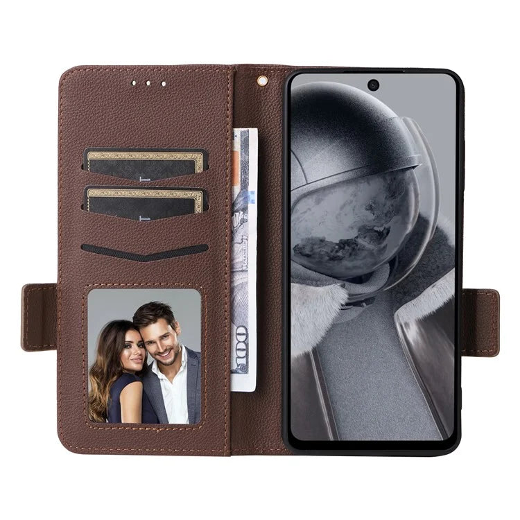 For HMD Pulse  /  Pulse Pro  /  Pulse+ Case with Hand Strap Litchi Texture Leather Phone Cover