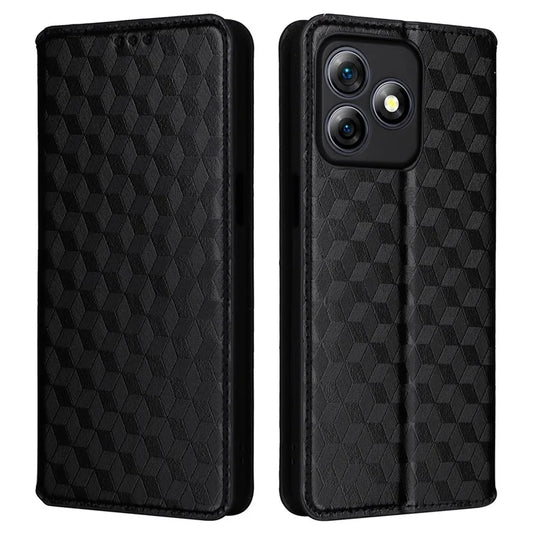 For Ulefone Note 18 Ultra Case Leather Wallet Phone Cover Rhombus Imprinted