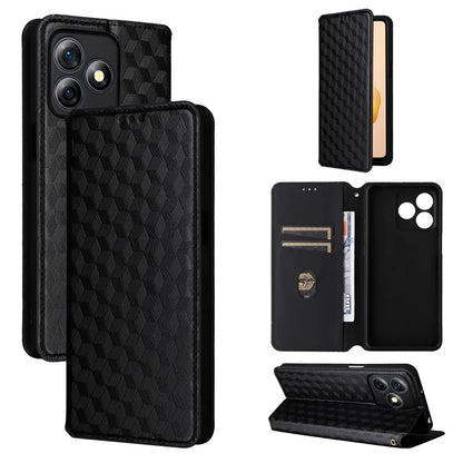 For Ulefone Note 18 Ultra Case Leather Wallet Phone Cover Rhombus Imprinted