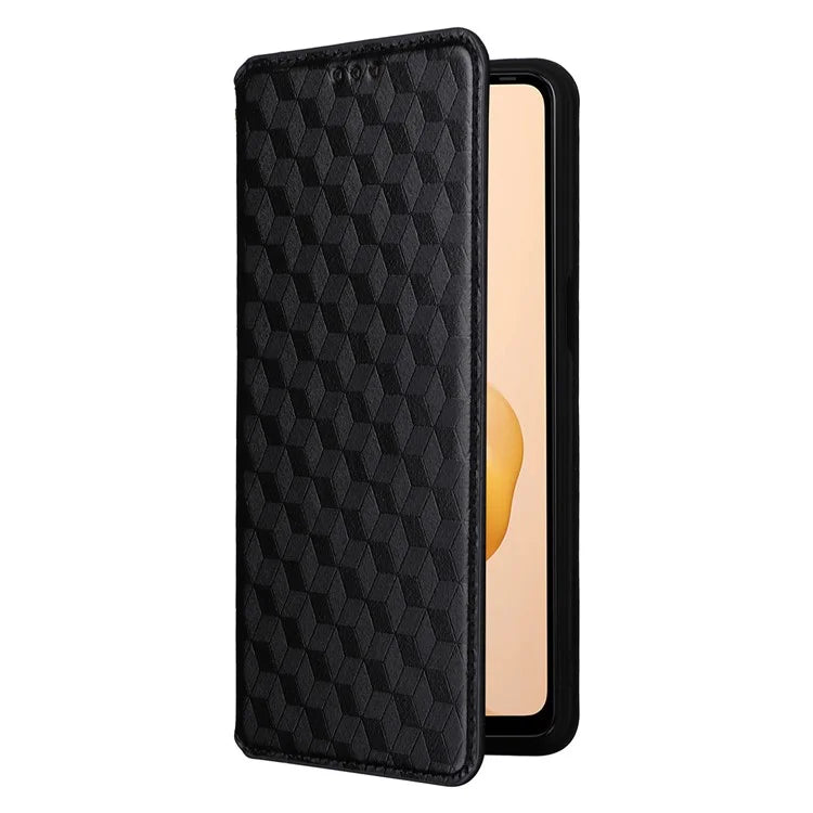 For Ulefone Note 18 Ultra Case Leather Wallet Phone Cover Rhombus Imprinted