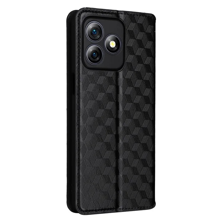 For Ulefone Note 18 Ultra Case Leather Wallet Phone Cover Rhombus Imprinted
