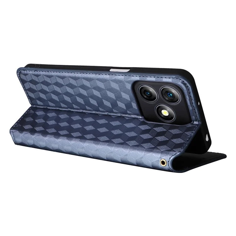For Ulefone Note 18 Ultra Case Leather Wallet Phone Cover Rhombus Imprinted
