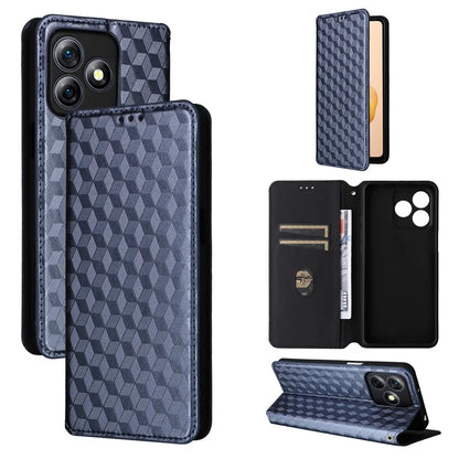 For Ulefone Note 18 Ultra Case Leather Wallet Phone Cover Rhombus Imprinted