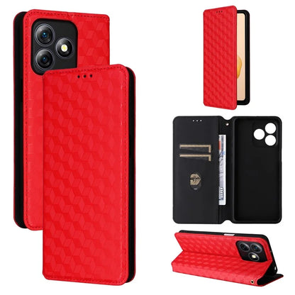 For Ulefone Note 18 Ultra Case Leather Wallet Phone Cover Rhombus Imprinted