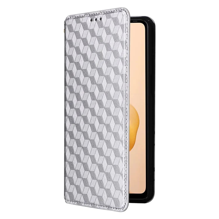 For Ulefone Note 18 Ultra Case Leather Wallet Phone Cover Rhombus Imprinted