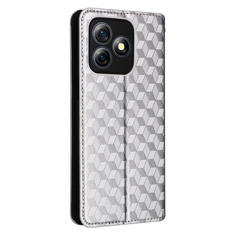 For Ulefone Note 18 Ultra Case Leather Wallet Phone Cover Rhombus Imprinted
