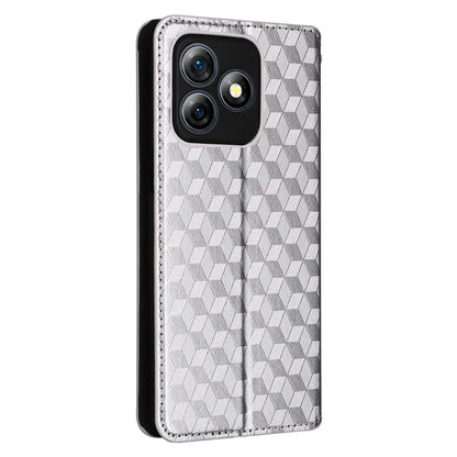 For Ulefone Note 18 Ultra Case Leather Wallet Phone Cover Rhombus Imprinted