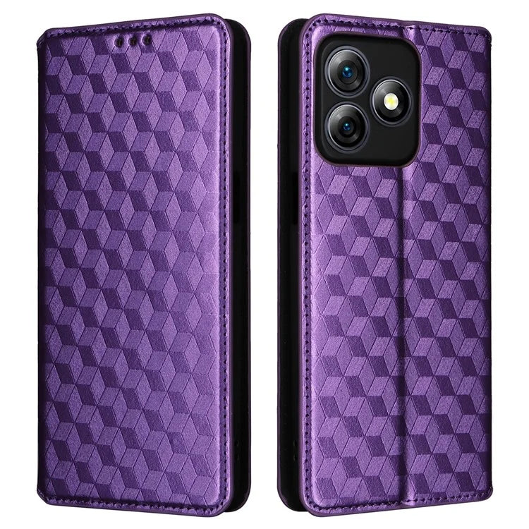 For Ulefone Note 18 Ultra Case Leather Wallet Phone Cover Rhombus Imprinted
