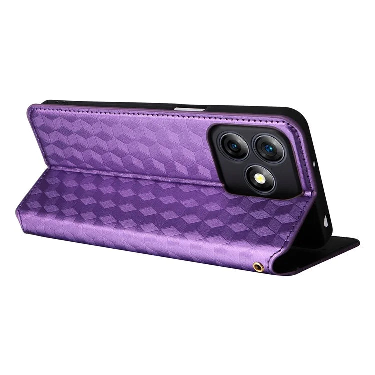 For Ulefone Note 18 Ultra Case Leather Wallet Phone Cover Rhombus Imprinted