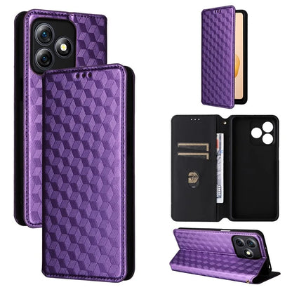 For Ulefone Note 18 Ultra Case Leather Wallet Phone Cover Rhombus Imprinted