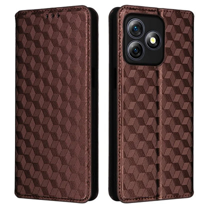 For Ulefone Note 18 Ultra Case Leather Wallet Phone Cover Rhombus Imprinted