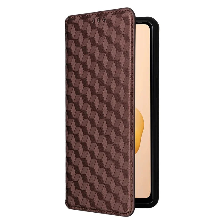 For Ulefone Note 18 Ultra Case Leather Wallet Phone Cover Rhombus Imprinted