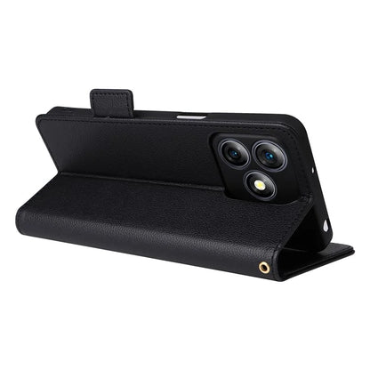 For Ulefone Note 18 Ultra Case with Hand Strap Litchi Texture Leather Phone Cover