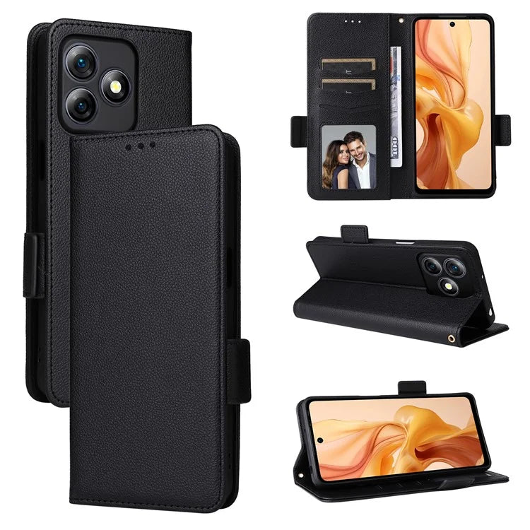 For Ulefone Note 18 Ultra Case with Hand Strap Litchi Texture Leather Phone Cover