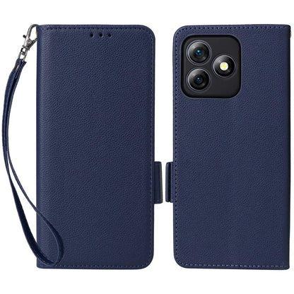 For Ulefone Note 18 Ultra Case with Hand Strap Litchi Texture Leather Phone Cover