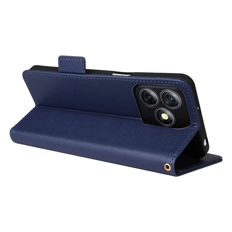 For Ulefone Note 18 Ultra Case with Hand Strap Litchi Texture Leather Phone Cover