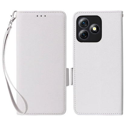 For Ulefone Note 18 Ultra Case with Hand Strap Litchi Texture Leather Phone Cover