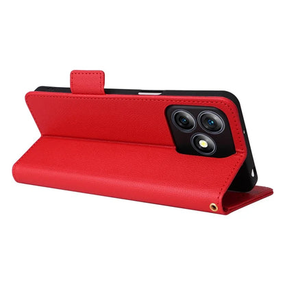 For Ulefone Note 18 Ultra Case with Hand Strap Litchi Texture Leather Phone Cover